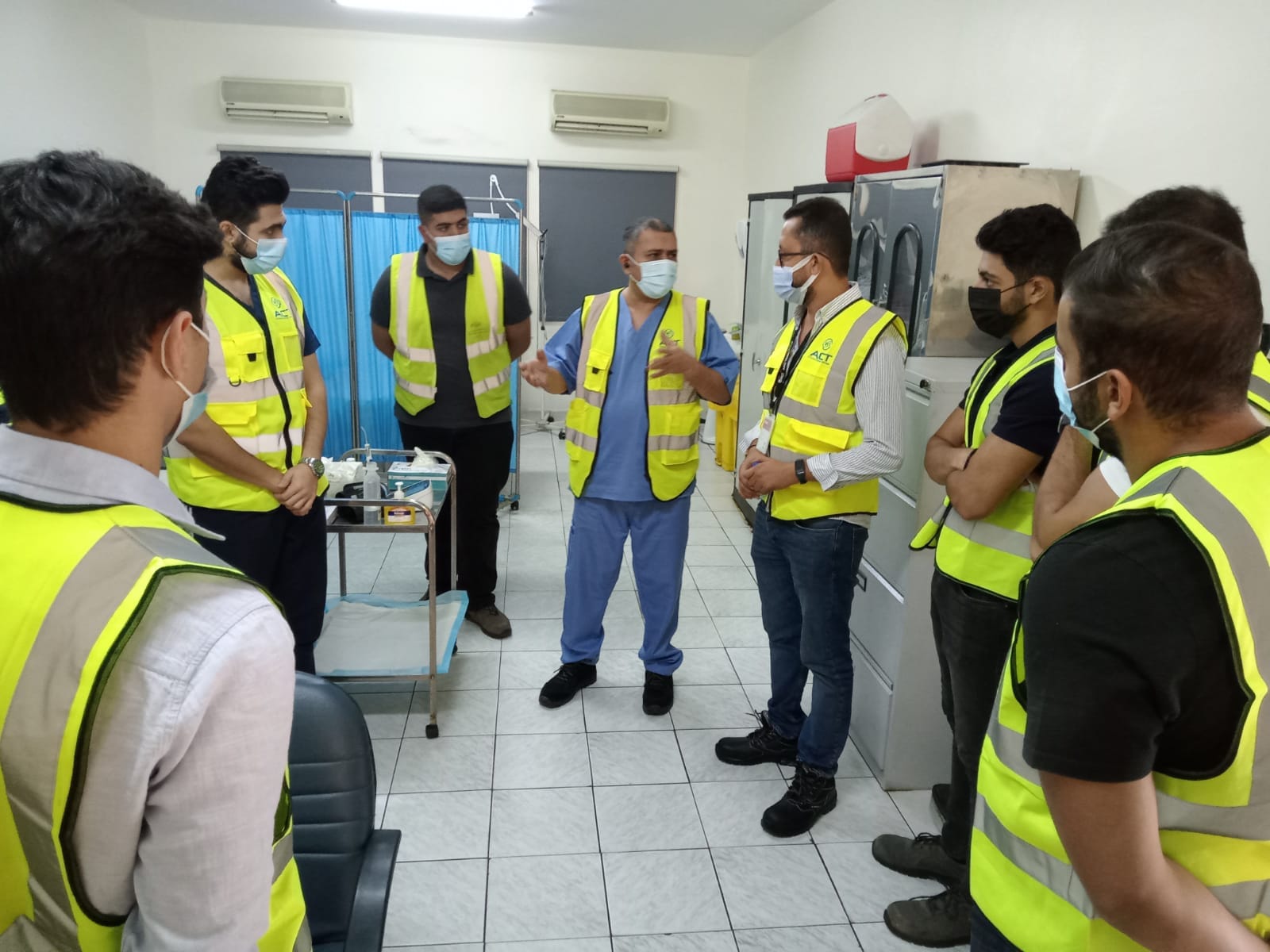 A field tour was made inside Aqaba containers port for a group of logistics science students