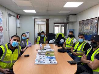 A field tour was made inside Aqaba containers port for a group of logistics science students