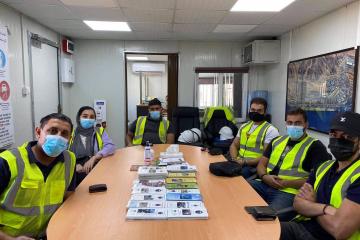 A field tour was made inside Aqaba containers port for a group of logistics science students